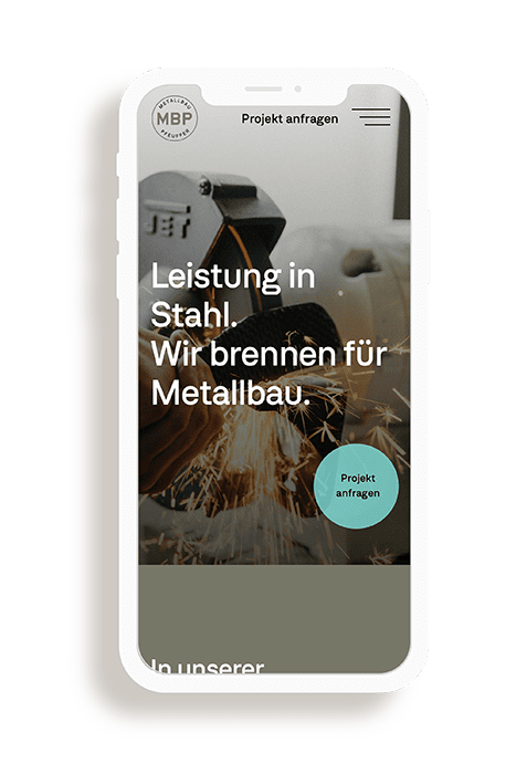 Website für Metallbau Iphone