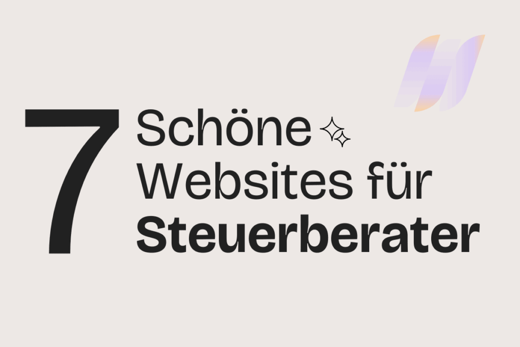 7 Schöne Websites für Steuerberater