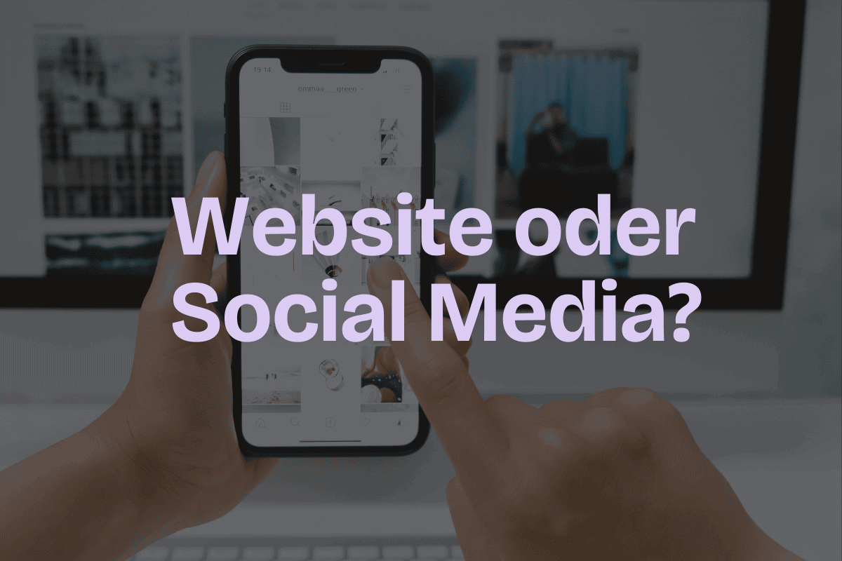 Website oder Social Media Website oder Social Media
